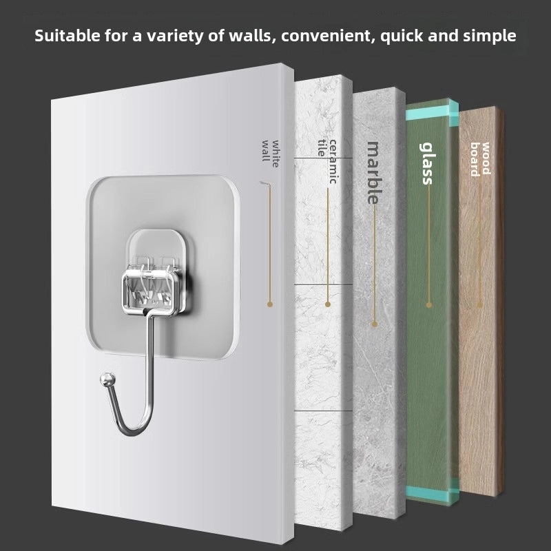 Large Transparent Strong Adhesive Hook for Kitchen & Bathroom | Home & Living Accessories