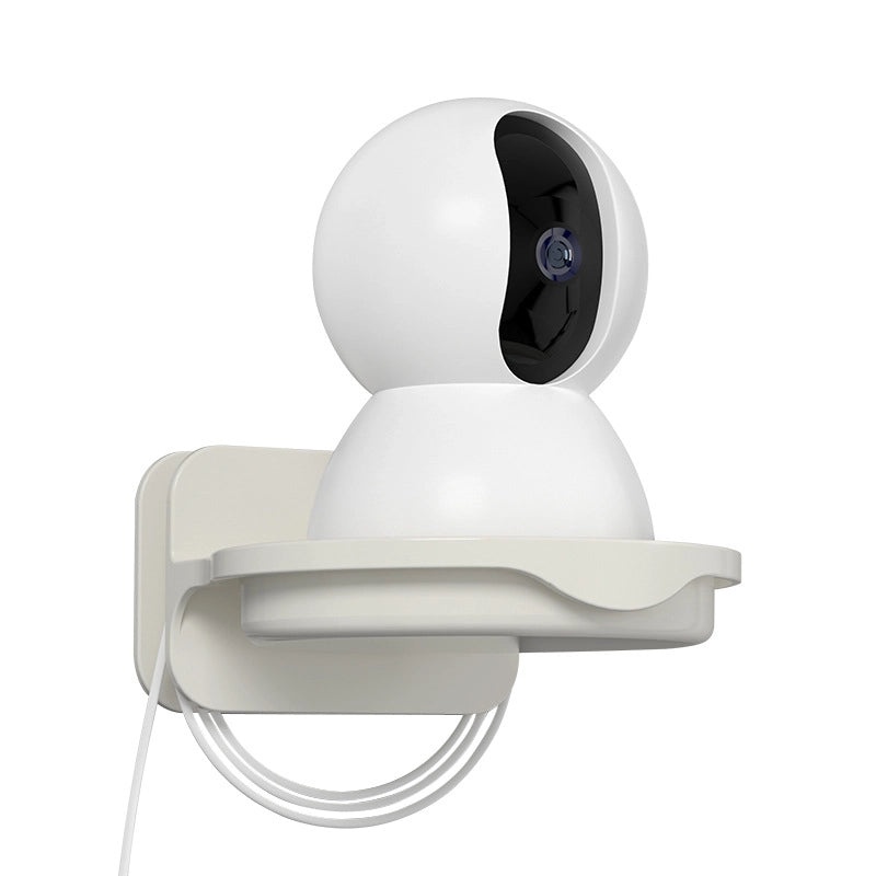 Japanese-style Round Seamless Wall-mounted Camera Bracket Multi-functional Nail-free Small Storage Rack|Home Security Accessories