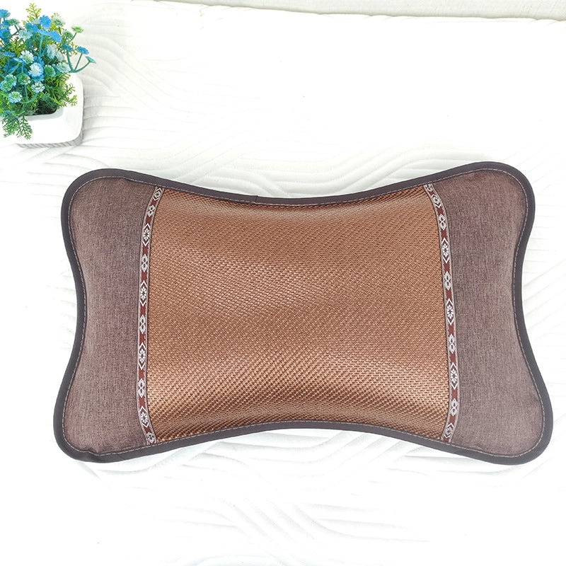 Summer Bamboo Rattan Pillow Breathable Buckwheat Neck Cushion for Adults Dorm Room|Home & Living > Bedding > Pillows