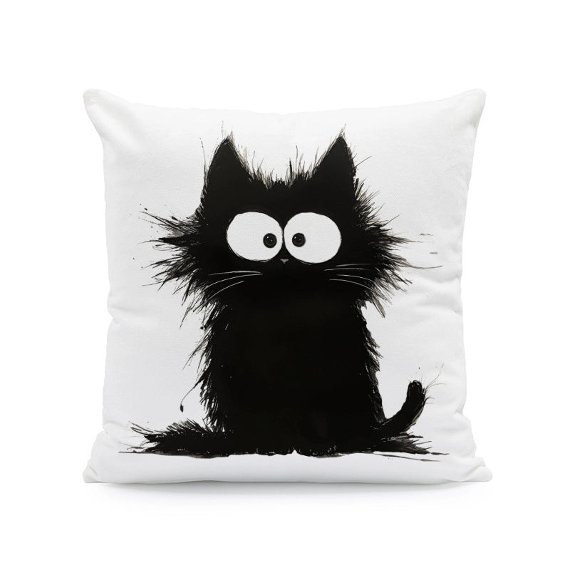 Adorable Cat Plush Pillow Covers for Couch and Sofa Decor|Home Decor Accessories