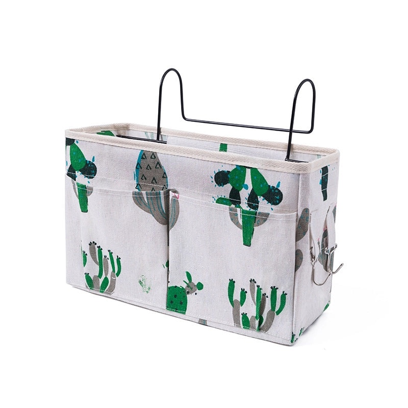 Cotton Linen Bedside Storage Bag for Books and Sundries | Home Organization