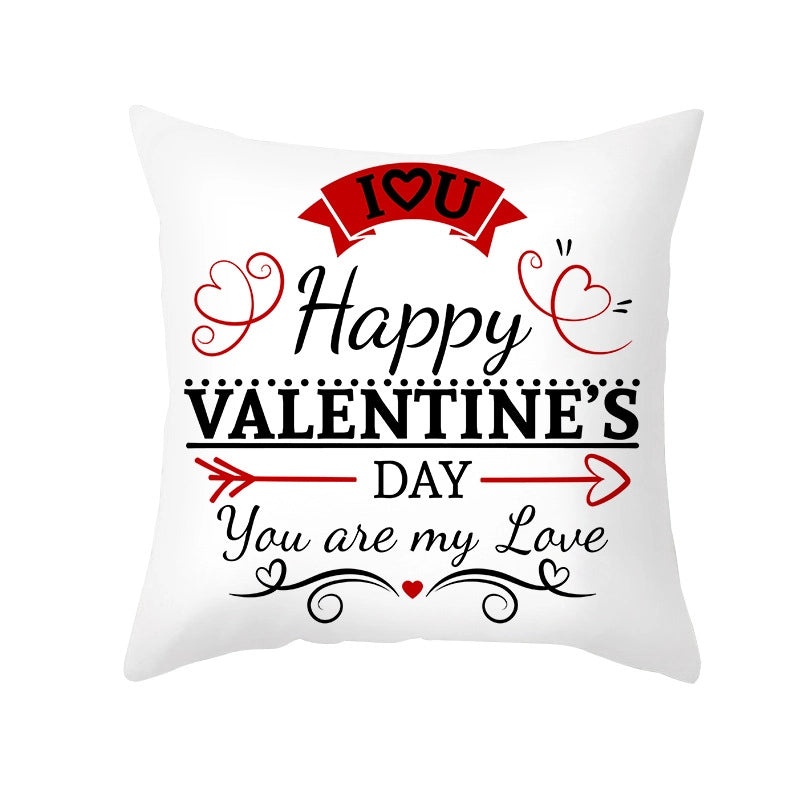 Valentine's Day Heart-Shaped Fiber Peach Skin Pillow Covers for Couch Sofa Decor|Home Decor