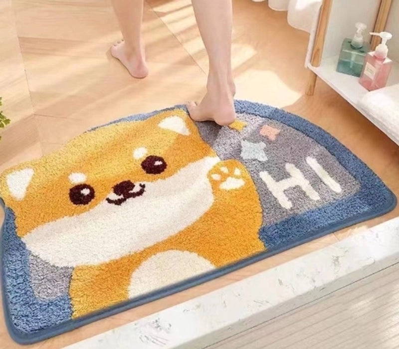 Geometric Floral Cashmere Feel Carpet for Bedding | Home Decor