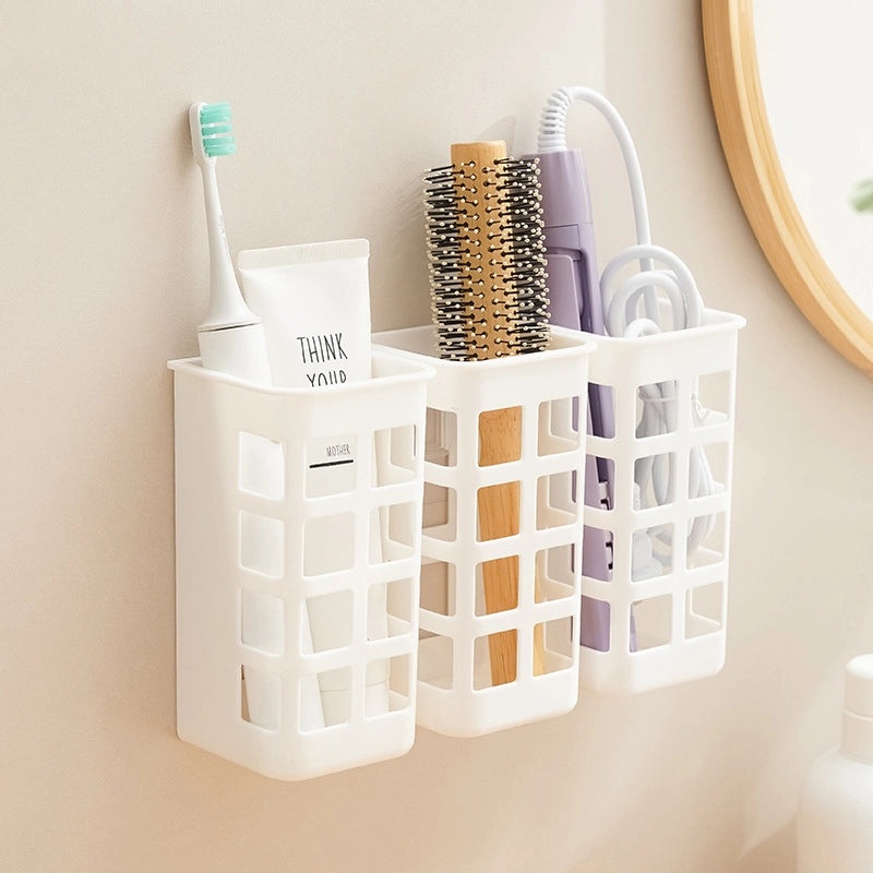 Punch-free Wall-mounted Hair Curler Storage Basket Organizer | Hairdressing Tools Storage