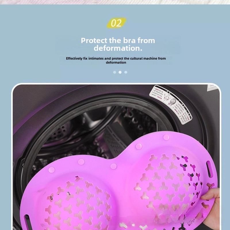 Silicone Bra Laundry Bag for Underwear Protection Anti-deformation Anti-friction Mesh Wash Bag|Laundry Accessories
