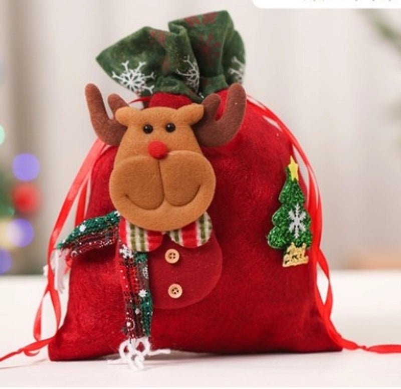Christmas Festival Gift Bags Cute Santa Claus Elk Christmas Tree Party Streetwear|Holiday Accessories