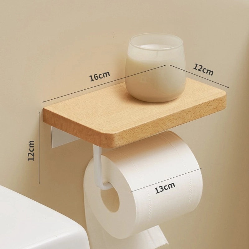 Elegant Solid Color Wooden and Aluminum Tissue Dispenser | Home & Living Accessories