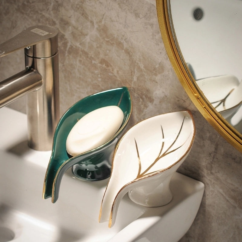 European Ceramic Soap Dish with Drainage | Bathroom Accessories