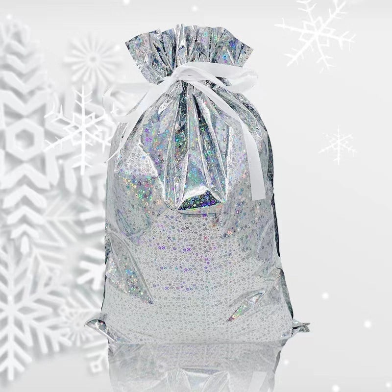 Santa Claus Drawstring Gift Bag for Christmas and Halloween Candy Packaging|Holiday Party Supplies