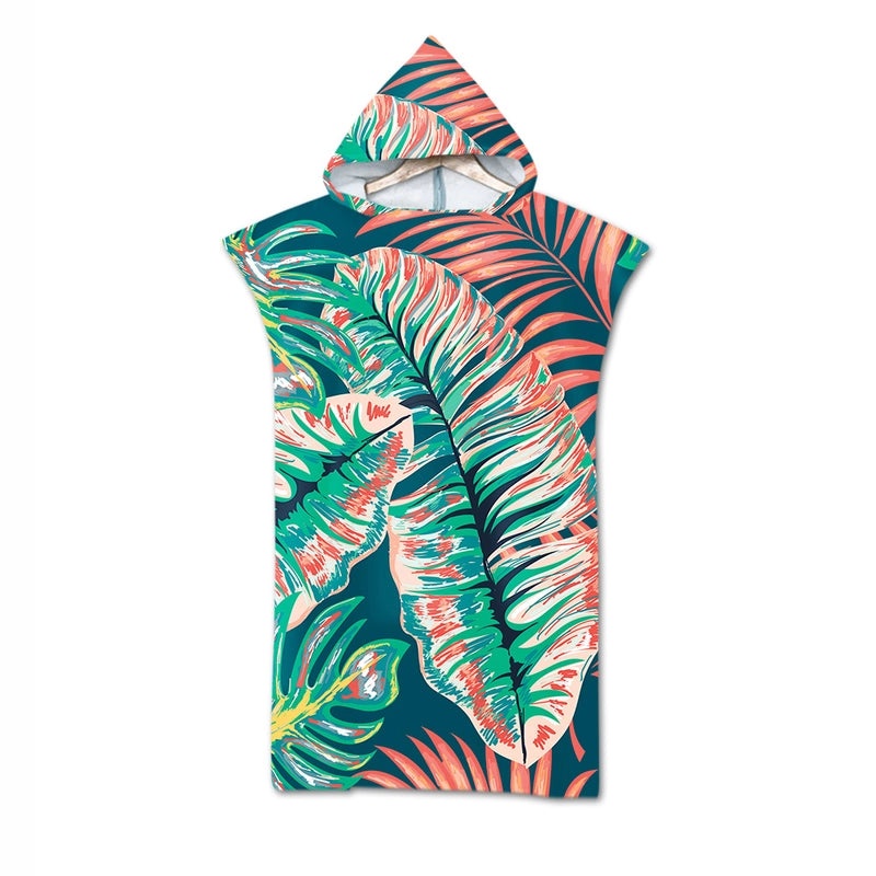 Geometric Print Hooded Beach Towel for Adults Soft Absorbent Cloak Bath Towels|Bath & Beach Towels