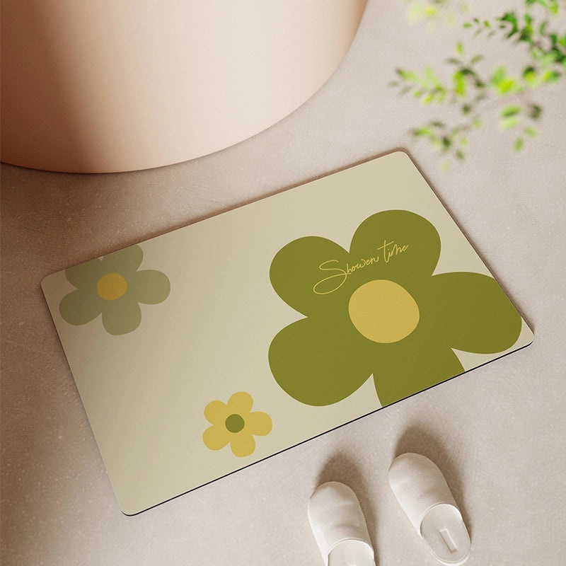 Absorbent Diatom Mud Bathroom Mat Non-Slip Quick-Dry Door Rug for Toilet Home Use|Bathroom Accessories