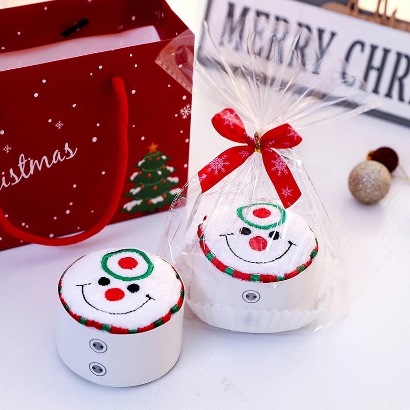 Nordic Christmas Tree Santa Claus Cotton Festival Towels | Home Decor & Seasonal Accessories