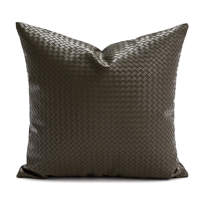 Elegant Simple Solid Color PU Leather Pillow Covers|Home Decor Accessories