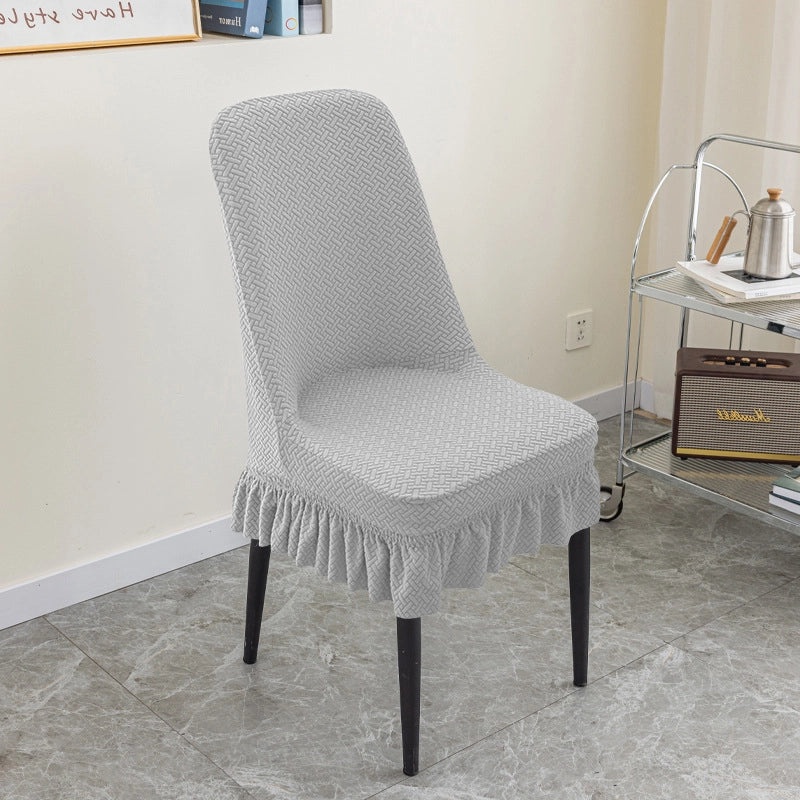 Jacquard Polar Fleece Thickened Stretch Chair Cover One-piece Anti-fouling Hotel Home Dining Chair Protector|Home Decor & Furniture Accessories