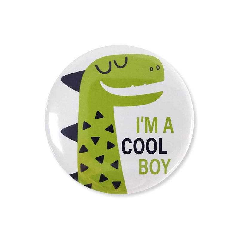 Adorable Alphabet Dinosaur Iron Pin 1 Piece||Brooches Pins