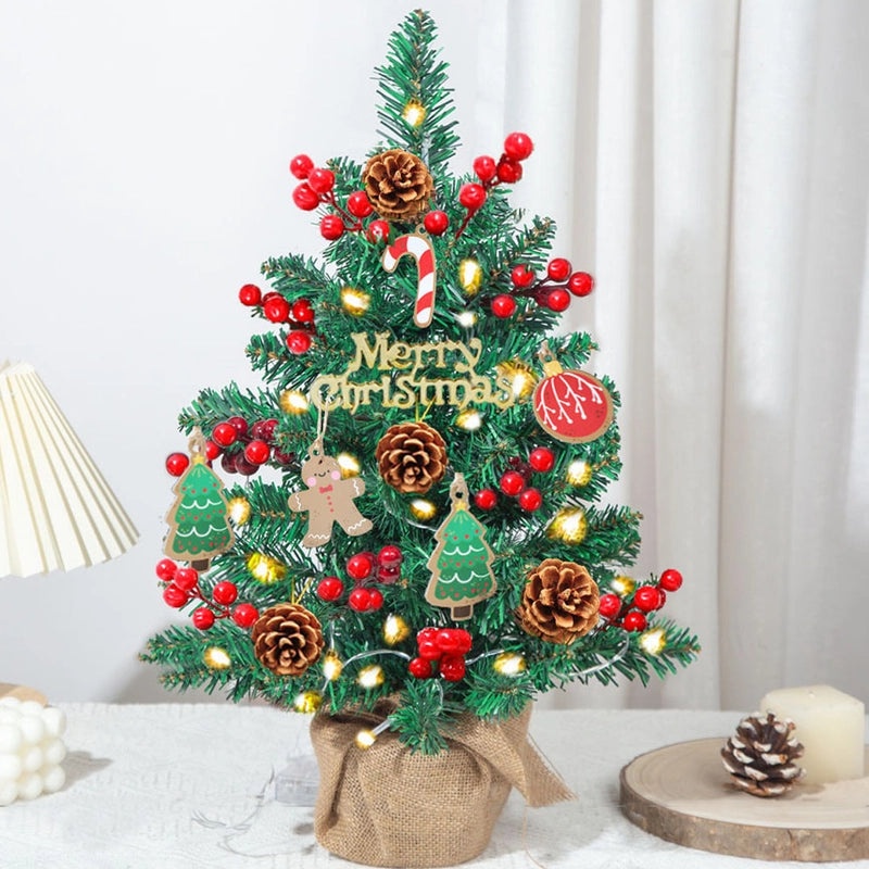 Mini Christmas Tree Set 50cm 60cm Small Desktop Holiday Decor|Home & Garden Decorations