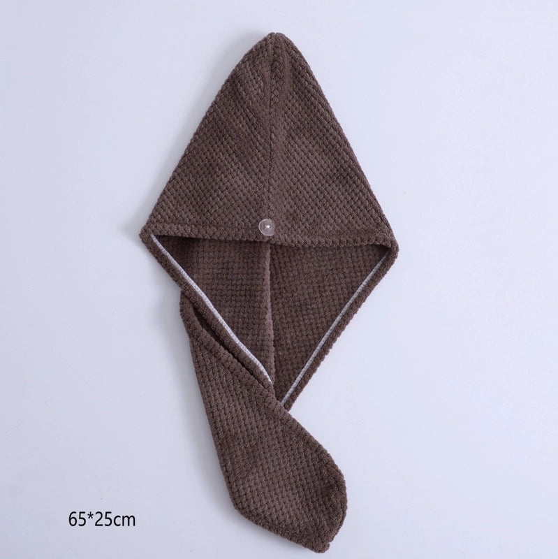 Classic Solid Color Coral Fleece Hair Towel Cap for Women | Hair Accessories