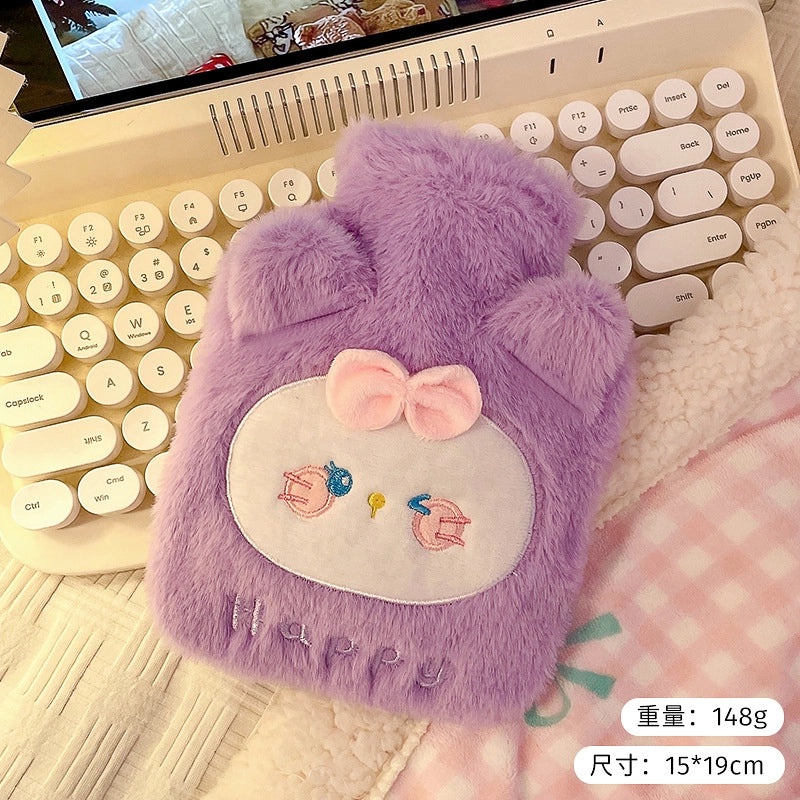 Cute Plush Water Injection Hot Water Bag Embroidered Student Hand Warmer Thickened Warm Doll|Home & Living Accessories