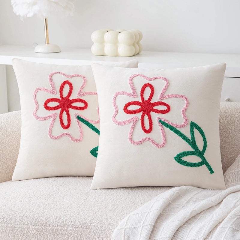 Panda Flower Watermelon Printed Polyester Pillow Covers for Couch Sofa Decor | Home Decor & Pillows