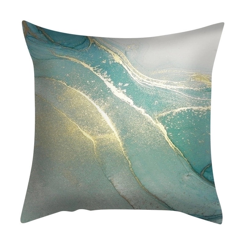 Stylish Marble Pattern Peach Skin Pillow Covers|Home Decor & Bedding
