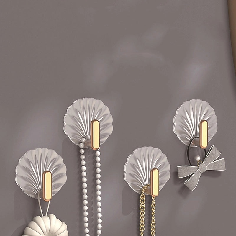 Minimalist Shell-Shaped Plastic Hooks for Home Organization|Home Organization Accessories