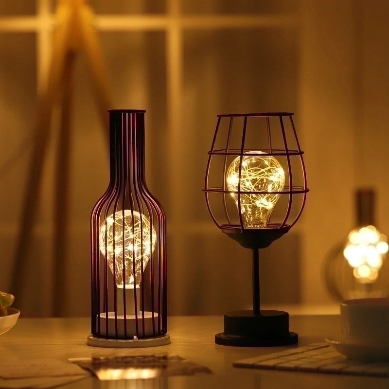 Minimalist Geometric Iron Night Lights for Indoor Parties | Home Decor Lighting