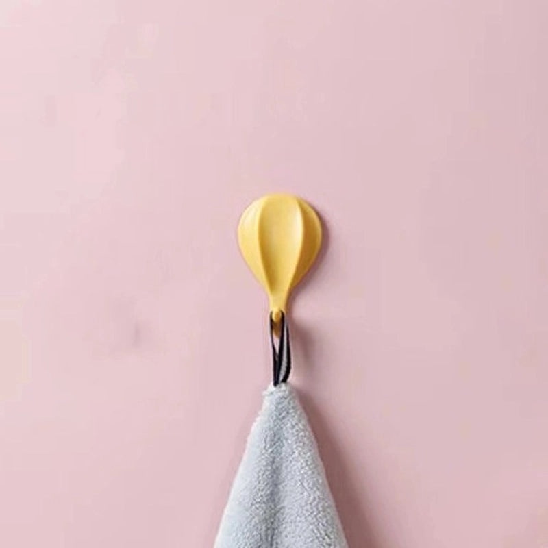Simple Solid Color Plastic Hooks for Home Organization | Household Storage Accessories
