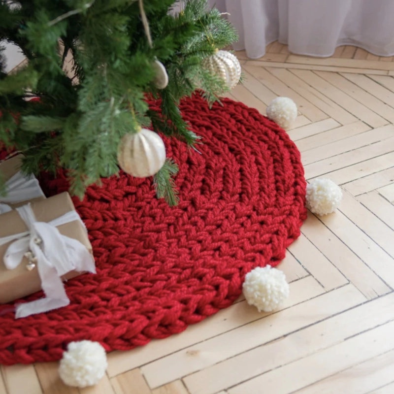 Handmade Crocheted Christmas Tree Mat 2024 | Home Decor & Holiday Accessories