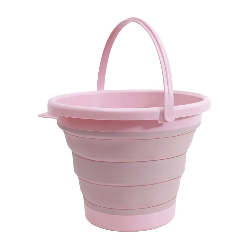 Foldable Solid Color Plastic Bucket for Bathing|Home & Bath Accessories