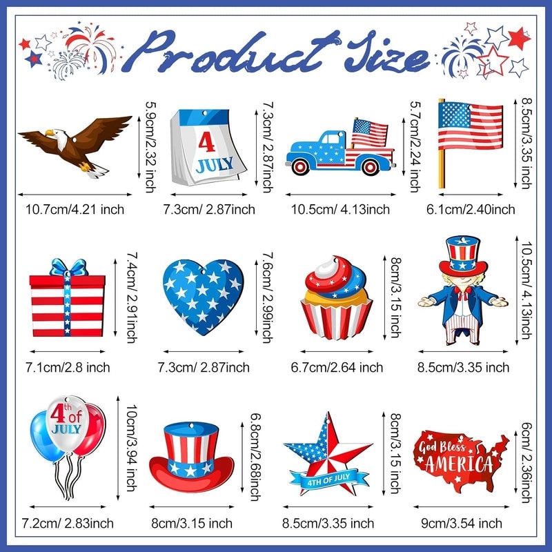 American Flag Animal Wood Decor for Festivals and Parties | Home Decor