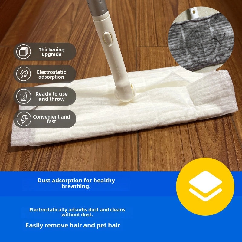 Electrostatic Disposable Mop Cloth for Hair and Dust Removal Thickened Sticky Cleaning Paper|Household Cleaning Supplies