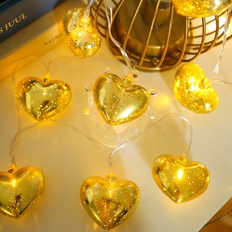 Romantic Heart-Shaped LED String Lights for Valentine’s Day | Home Decor & Lighting