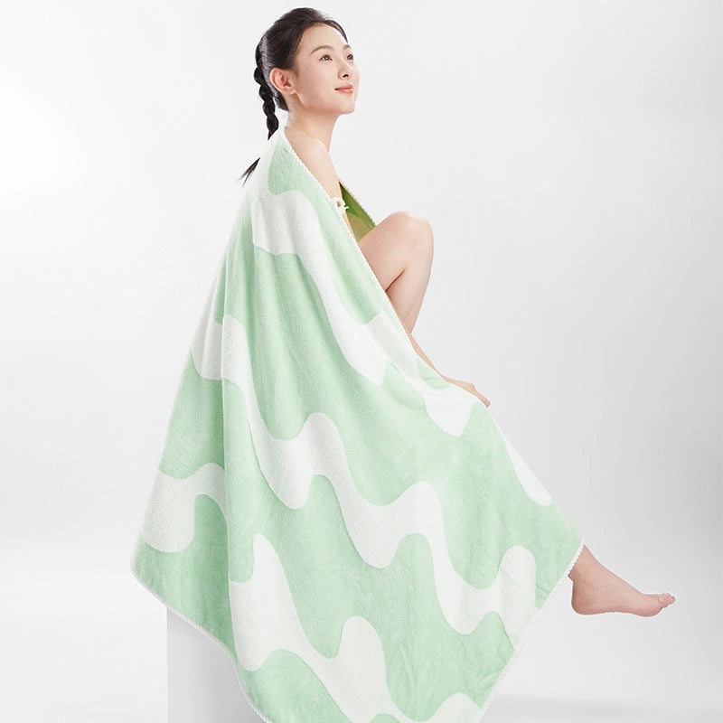 Coral Fleece Large Bath Towel Antibacterial Soft Breathable Highly Absorbent Less Lint Than Cotton Gift Included|Home & Bath Textiles