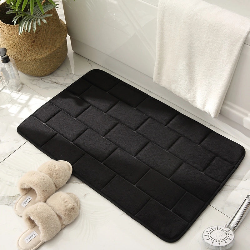 Quick-Dry Memory Sponge Bath Mat Non-Slip Water Absorbent Floor Rug for Bedroom Kitchen Bathroom|Home Decor & Flooring