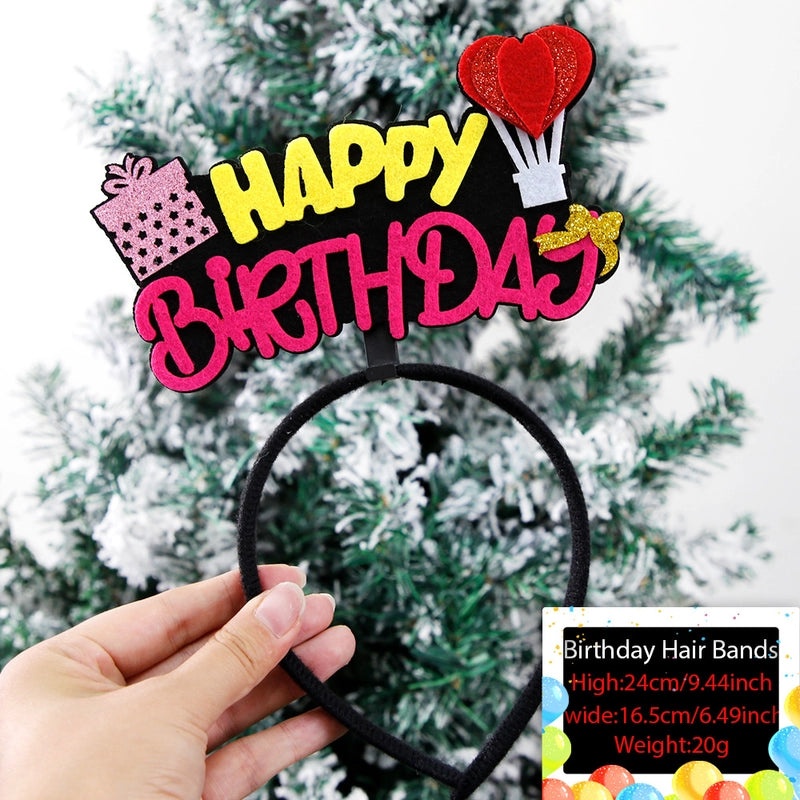 Birthday Party Hairband with Cute Classic Letter Design | Party Accessories