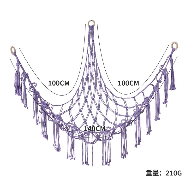 Bohemian Triangle Mesh Plush Toy Hammock Handwoven Lace Hanging Storage Organizer|Home & Living Storage