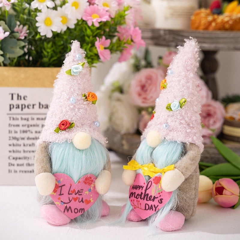 Mother's Day Heart-Shaped PP Cotton Plush Rudolph Doll for Indoor Family Gathering|Home Decor Gifts