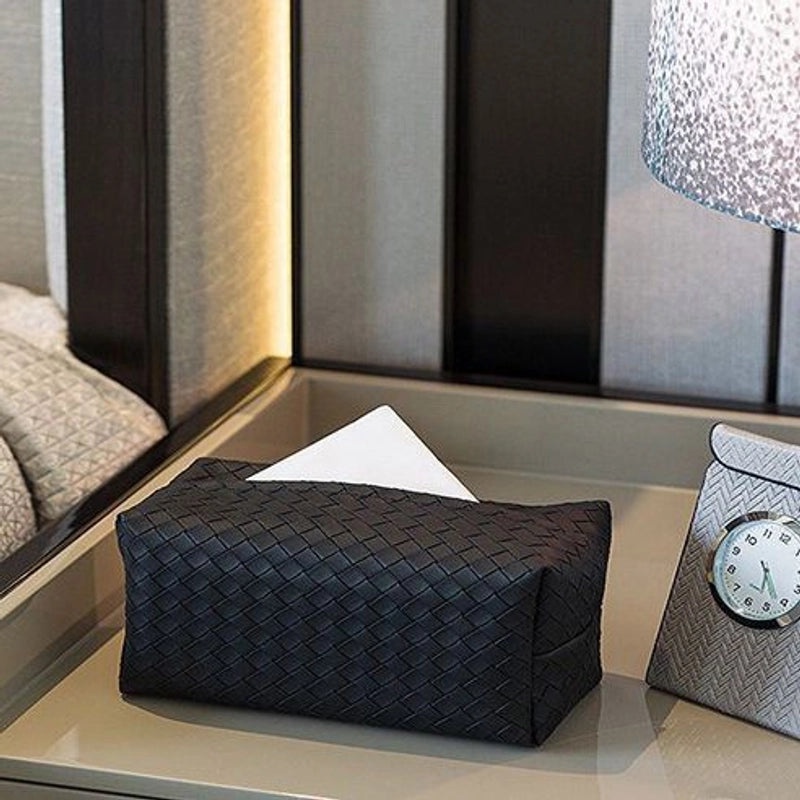 Stylish Solid Color PU Leather Tissue Box Cover|Home & Living Accessories