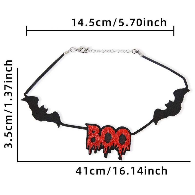 Halloween Spider Bat Skull Necklace Felt Pendant Funny Cool Party Accessory|Jewelry & Accessories