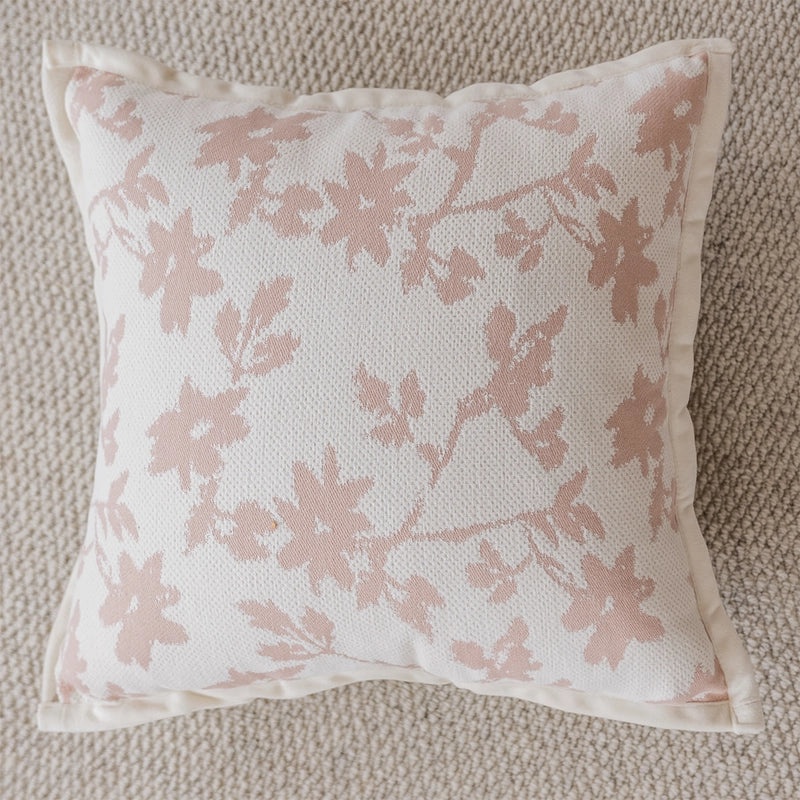 Light French Style Floral Sofa Pillowcase Nordic Pink Heart Cushion for Living Room Bedroom|Home Decor Pillows