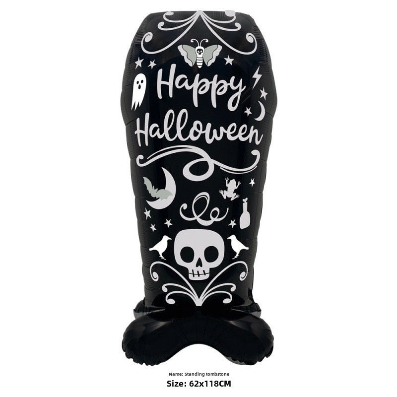 Halloween Ghost Spider Balloon Large Aluminum Foil Skull Man Pumpkin Decor|Halloween Decorations