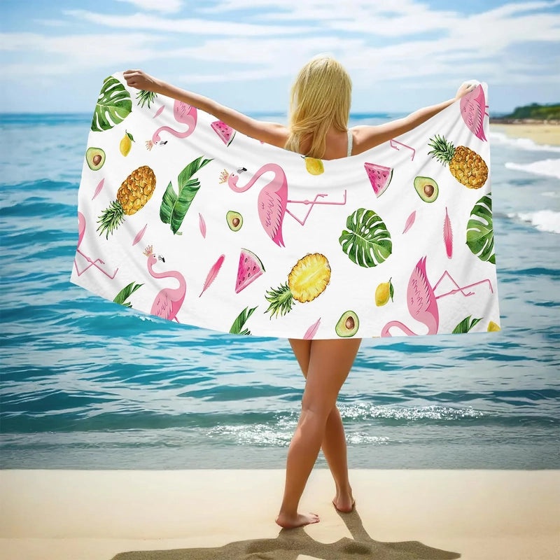 Elegant Floral Butterfly Beach Towel with Superfine Fiber for Casual Bathing|Beach Towels and Accessories