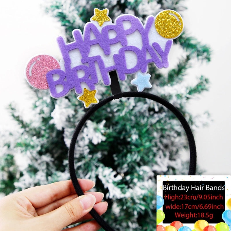 Birthday Party Hairband with Cute Classic Letter Design | Party Accessories