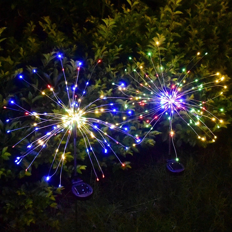 Solar LED Fireworks Dandelion Floor Lamp Waterproof Outdoor Garden Lawn Decor|Outdoor Lighting