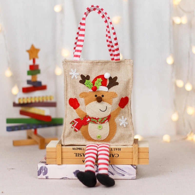 Christmas Cartoon Christmas Tree Santa Claus Snowman Gift Bags Festival Wrapping Supplies|Holiday Gift Wrapping Supplies