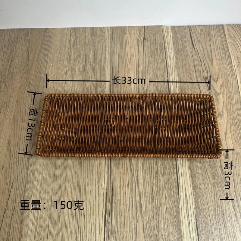 Minimalist Solid Color Woven Style Storage Basket Set of 2 | Home Storage & Organization