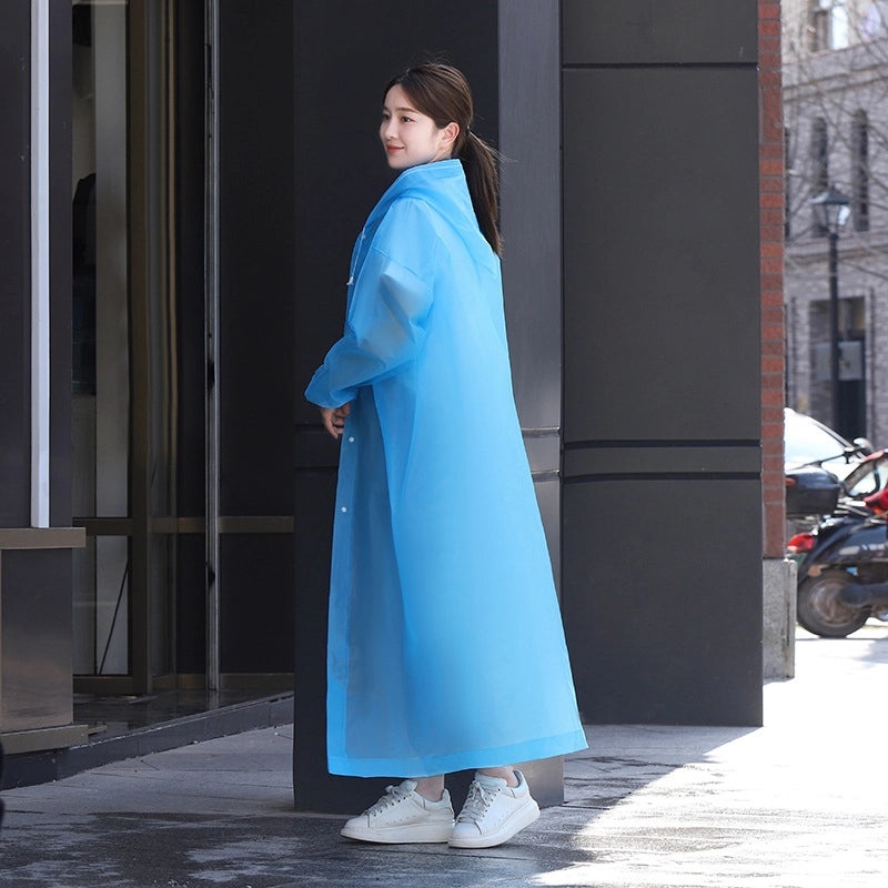 Thickened Disposable Adult Rain Poncho Lightweight EVA Outdoor Travel Raincoat with Logo Printing|Rain Gear & Ponchos