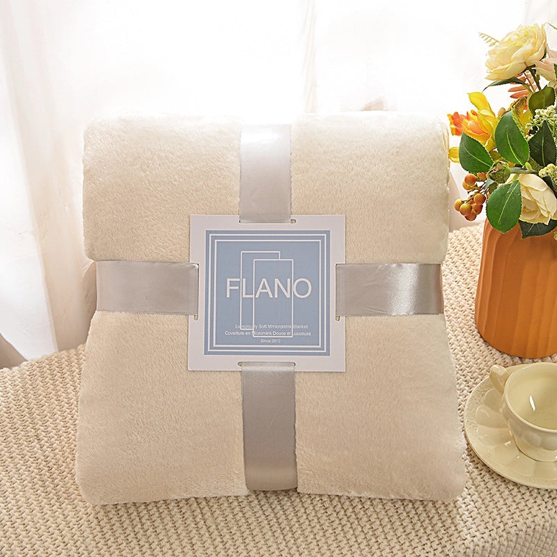 Cozy Solid Color Polyester Throw Blanket for Couch and Sofa | Home Decor & Textiles