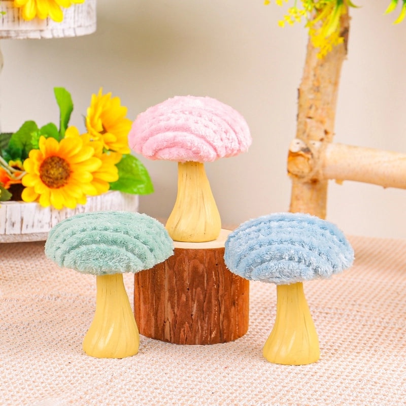 Minimalist Mushroom Plush Decorative Ornament Soft PP Cotton Gypsum Art Decoration|Home Decor