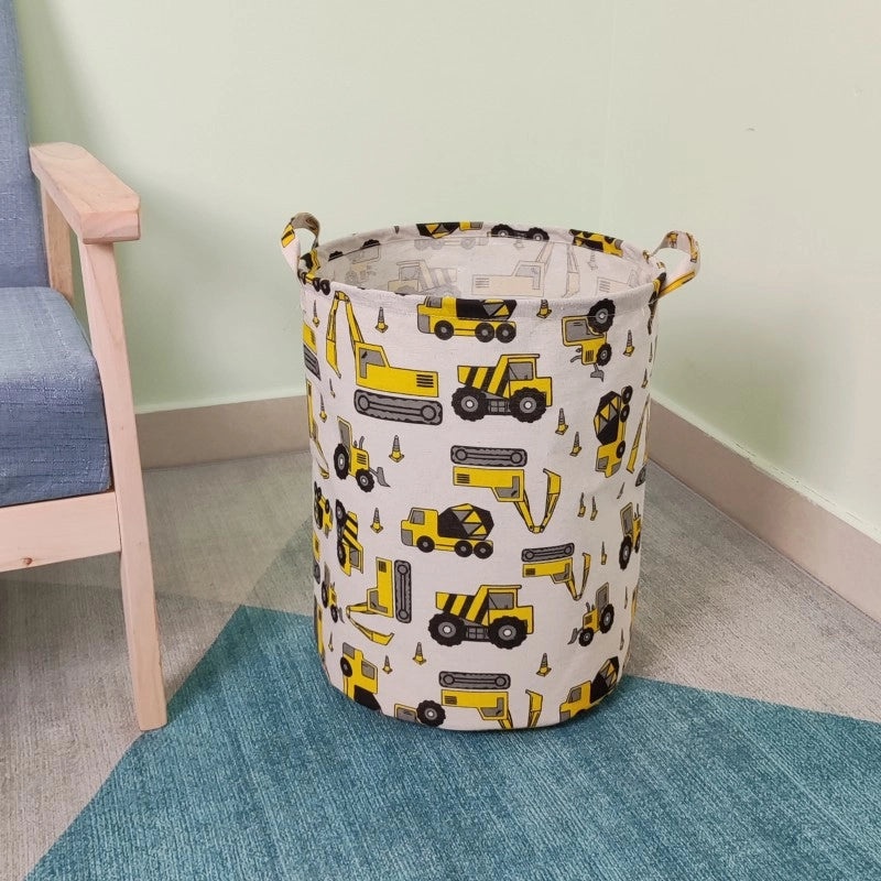 Geometric Animal Print Cotton Linen Storage Basket Minimalist Style|Home Storage & Organization